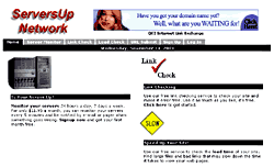 Screenshot of Servers Up Site
